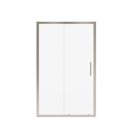 MAAX 135242-900-305-000 Connect 45-46 1/2 x 72 in. 6mm Sliding Shower Door for Alcove Installation with Clear glass in Brushed Nickel