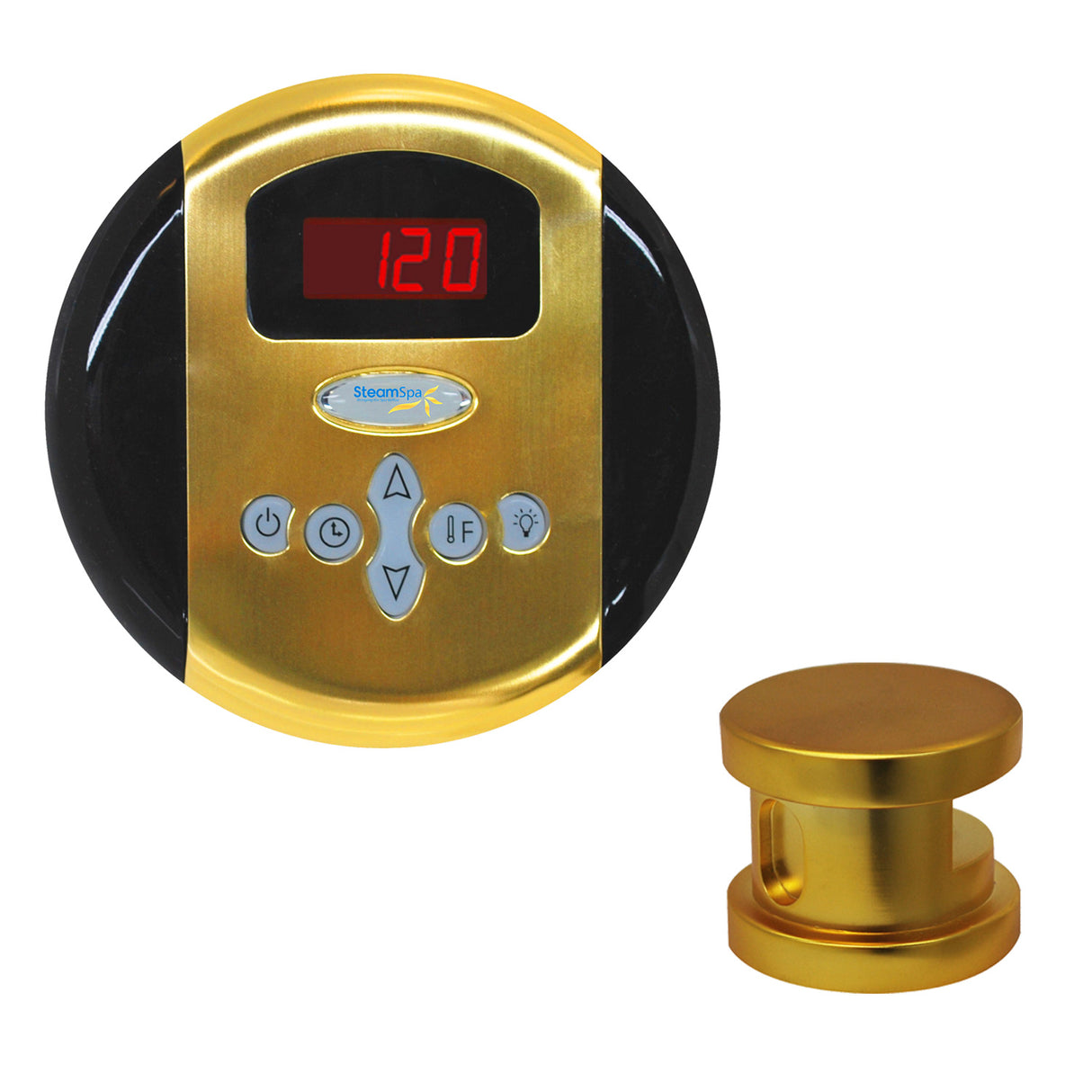 SteamSpa Oasis Control Kit in Polished Gold OAPKGO
