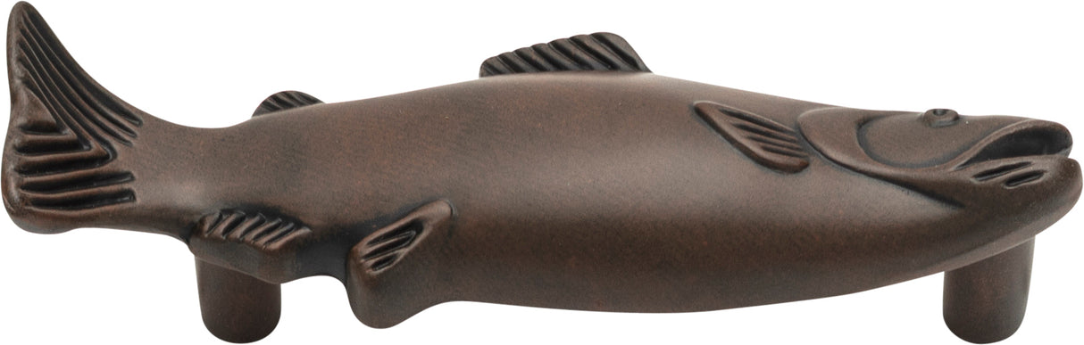 Atlas Homewares Fish Pull 3 Inch (c-c) Rust