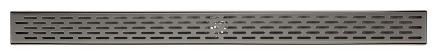 ALFI brand ABLD36C 36" Modern Stainless Steel Linear Shower Drain with Groove Holes