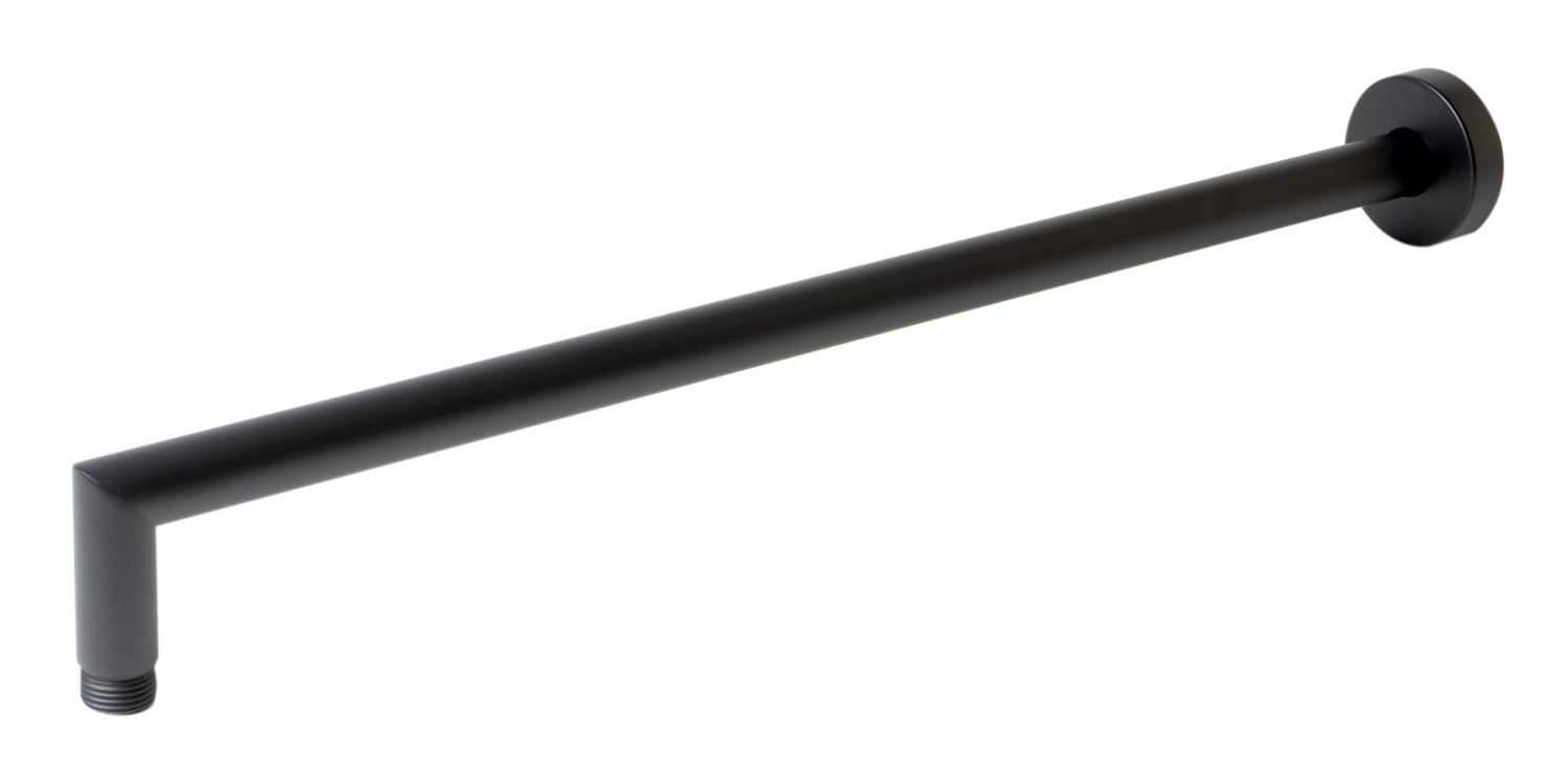 Black Matte 20" Round Wall Shower Arm