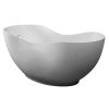 ALFI brand AB9949 66" White Solid Surface Smooth Resin Soaking Bathtub