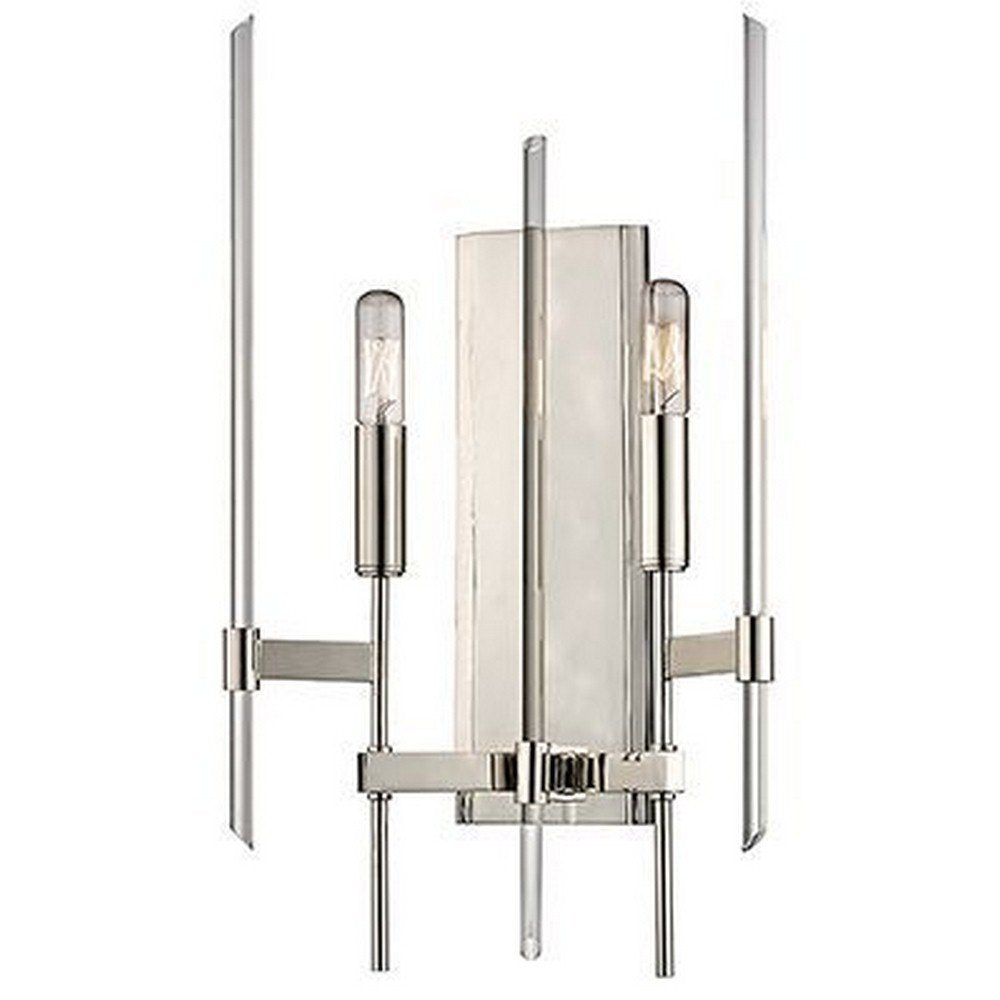 Hudson Valley 9902-PN Hudson Valley 9902-PN BARI 2 LIGHT WALL SCONCE Polished Nickel