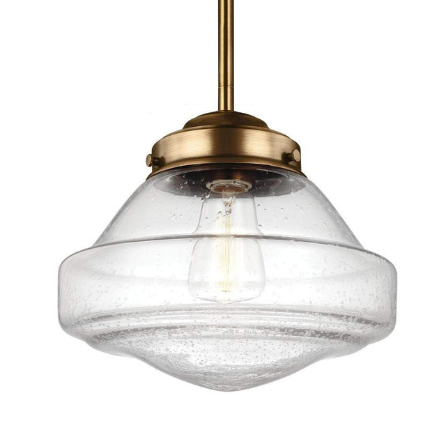 Feiss P1378AGB-LED Feiss P1378AGB-LED Alcott LED Pendant Aged Brass
