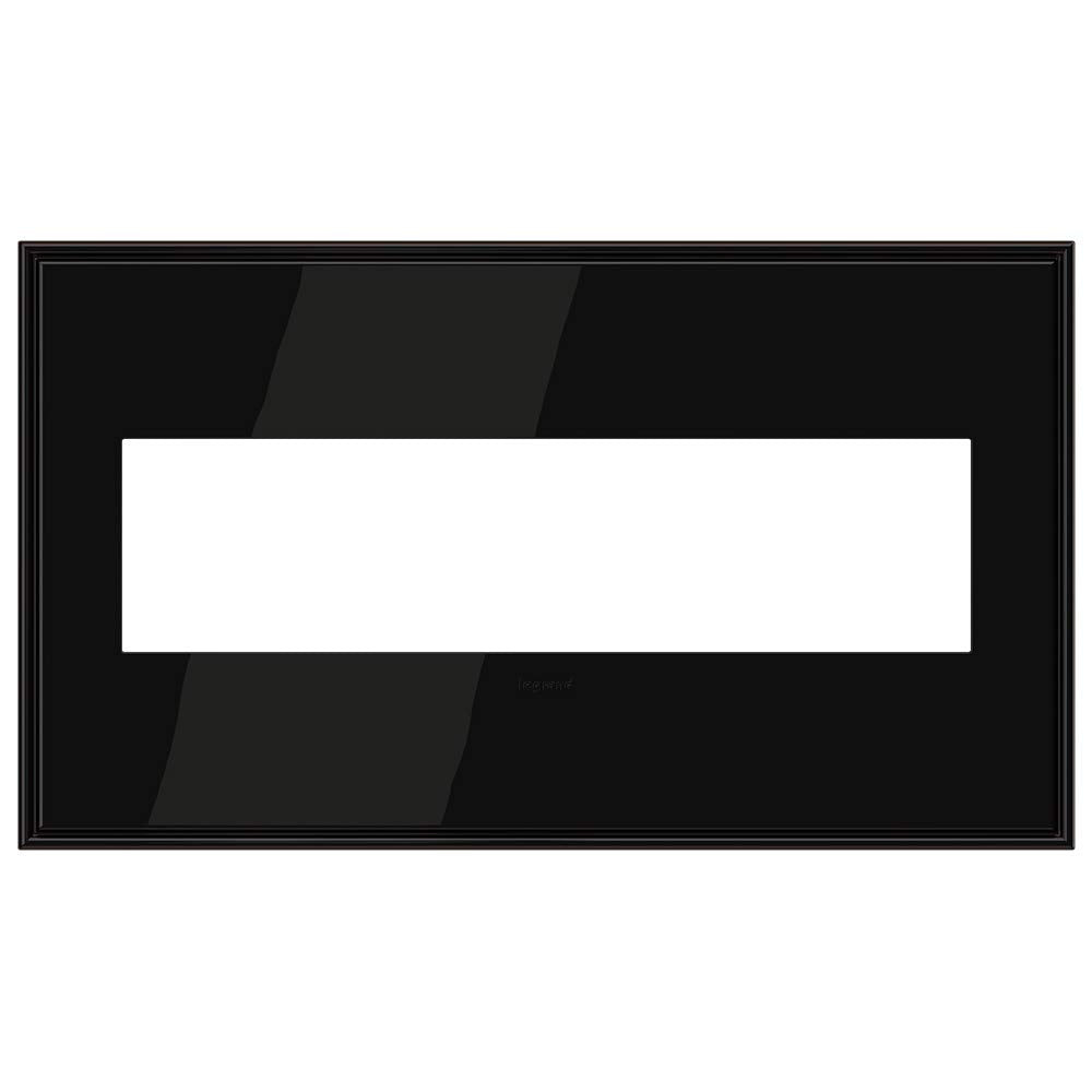 Legrand AWC4GBP4 Legrand AWC4GBP4 Adorne Brushed Pewter, 4-Gang Wall Plate Burnished Pewter