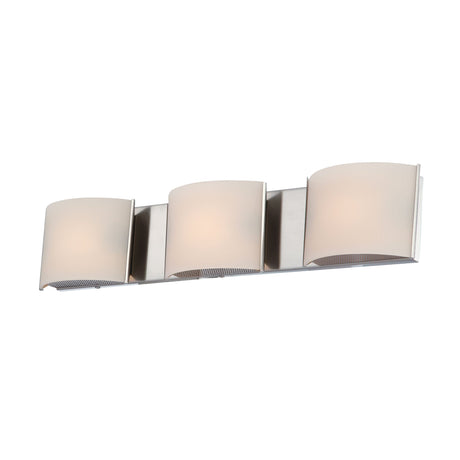 Elk BV6T3-10-16M Elk Lighting BV6T3-10-16M Pandora 3 Light Vanity In Satin Nickel And White Opal Glass