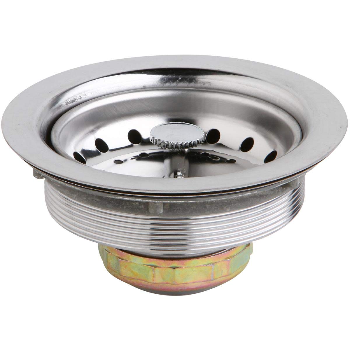Elkay D1125 Dayton 3-1/2" Stainless Steel Drain with Removable Basket Strainer and Rubber Stopper