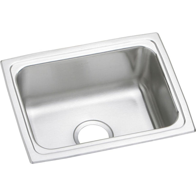 Elkay LFR2519 Elkay Lustertone Classic Stainless Steel 25" x 19-1/2" x 7-5/8", Single Bowl Drop-in Sink