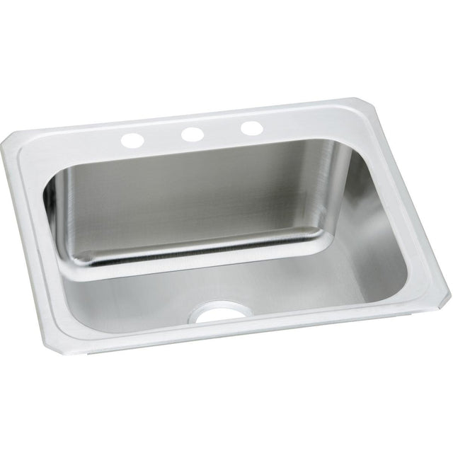 Elkay DCR2522103 Elkay Pursuit Stainless Steel 25" x 22" x 10-1/4", 3-Hole Single Bowl Drop-in Laundry Sink