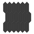 SOHO RETRO BLACK MATTE GLAZED PORCELAIN PICKET MOSAIC 2X5 Case  ( 10 EACH )
