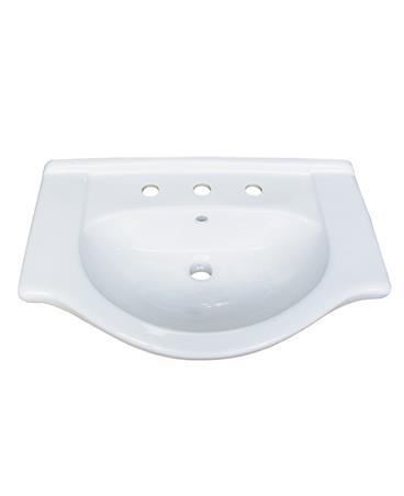 Fairmont Designs 101-2617W8 26" Ceramic Eurotop 8" Widespread Sink - White, Fairmont Designs, Bath, Fairmont Designs Bath, PoshPrime, Vanity Tops - POSHHAUS