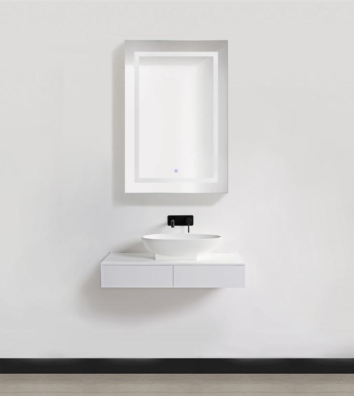 Krugg Svange2436R LED Medicine Cabinet 24"x36" Recessed or Surface Mount Mirror Cabinet w/Dimmer & Defogger + 3X Makeup Mirror Inside & Outlet + USB, Right Side Open, Krugg, Krugg - POSHHAUS