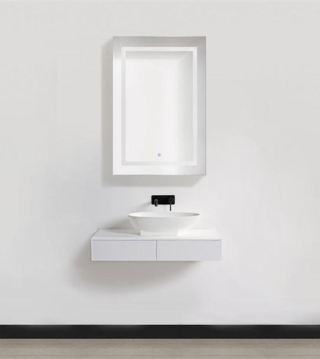 Krugg Svange2436R LED Medicine Cabinet 24"x36" Recessed or Surface Mount Mirror Cabinet w/Dimmer & Defogger + 3X Makeup Mirror Inside & Outlet + USB, Right Side Open, Krugg, Krugg - POSHHAUS