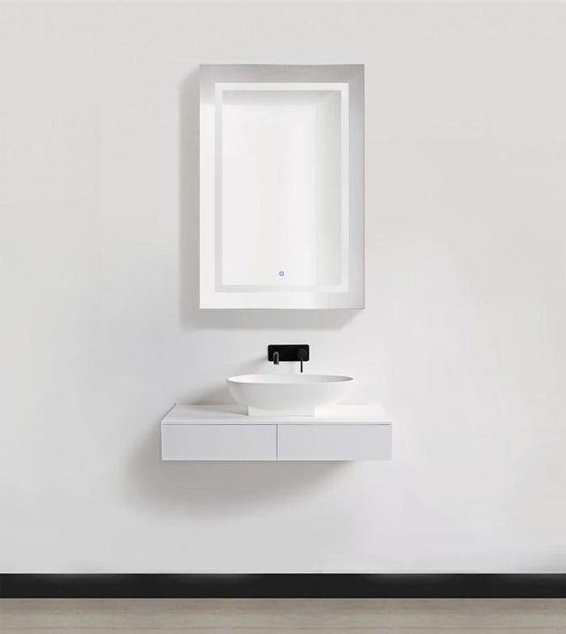 Krugg Svange2436R LED Medicine Cabinet 24"x36" Recessed or Surface Mount Mirror Cabinet w/Dimmer & Defogger + 3X Makeup Mirror Inside & Outlet + USB, Right Side Open, Krugg, Krugg - POSHHAUS