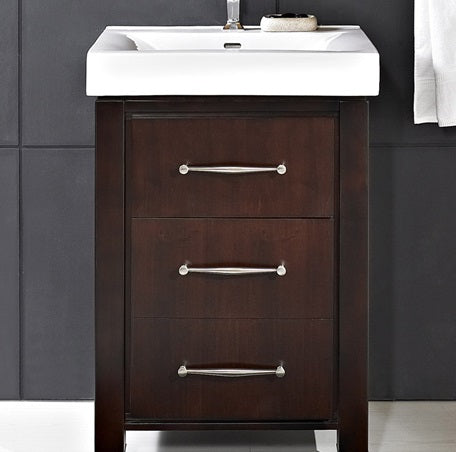 Fairmont MID-24ES - Midtown 24" Vanity Espresso Set - Fairmont 145-V2418B and Fairmont S-30024W8, Fairmont Designs, 24" Vanity, Bathroom Vanity Sets, Fairmont Designs Bath, Freestanding Bathr