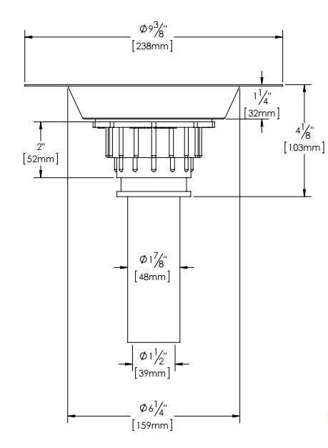 OSB ITD5135 PVC ISLAND TUB DRAIN, OS&B, Bath, Bath Waste & Overflows, PoshPrime - POSHHAUS