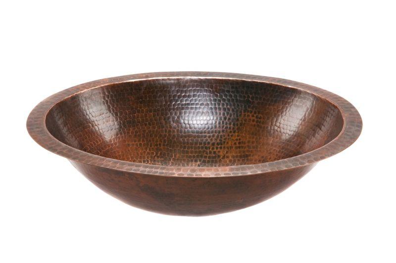 Premier Copper Products LO19FDB Oval Under Counter Hammered Copper Bathroom Sink Oil Rubbed Bronze, Premier Copper Products, Bath, Bath Sinks, bathroom, Premier Copper Products, Sink - POSHHA