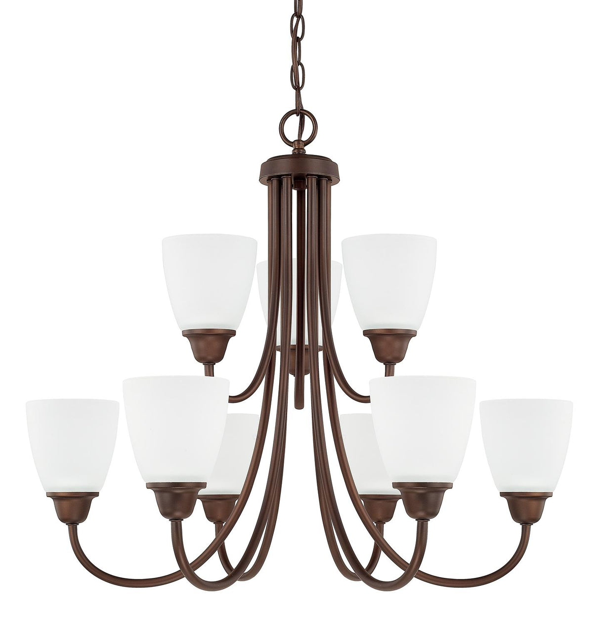 Capital Lighting 415191BZ-337 Trenton 9 Light Chandelier Bronze