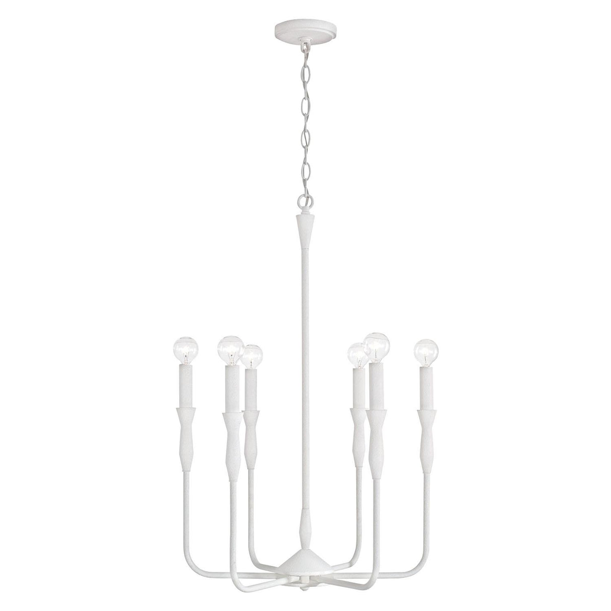 Capital Lighting 450361XW Paloma 6 Light Chandelier Textured White