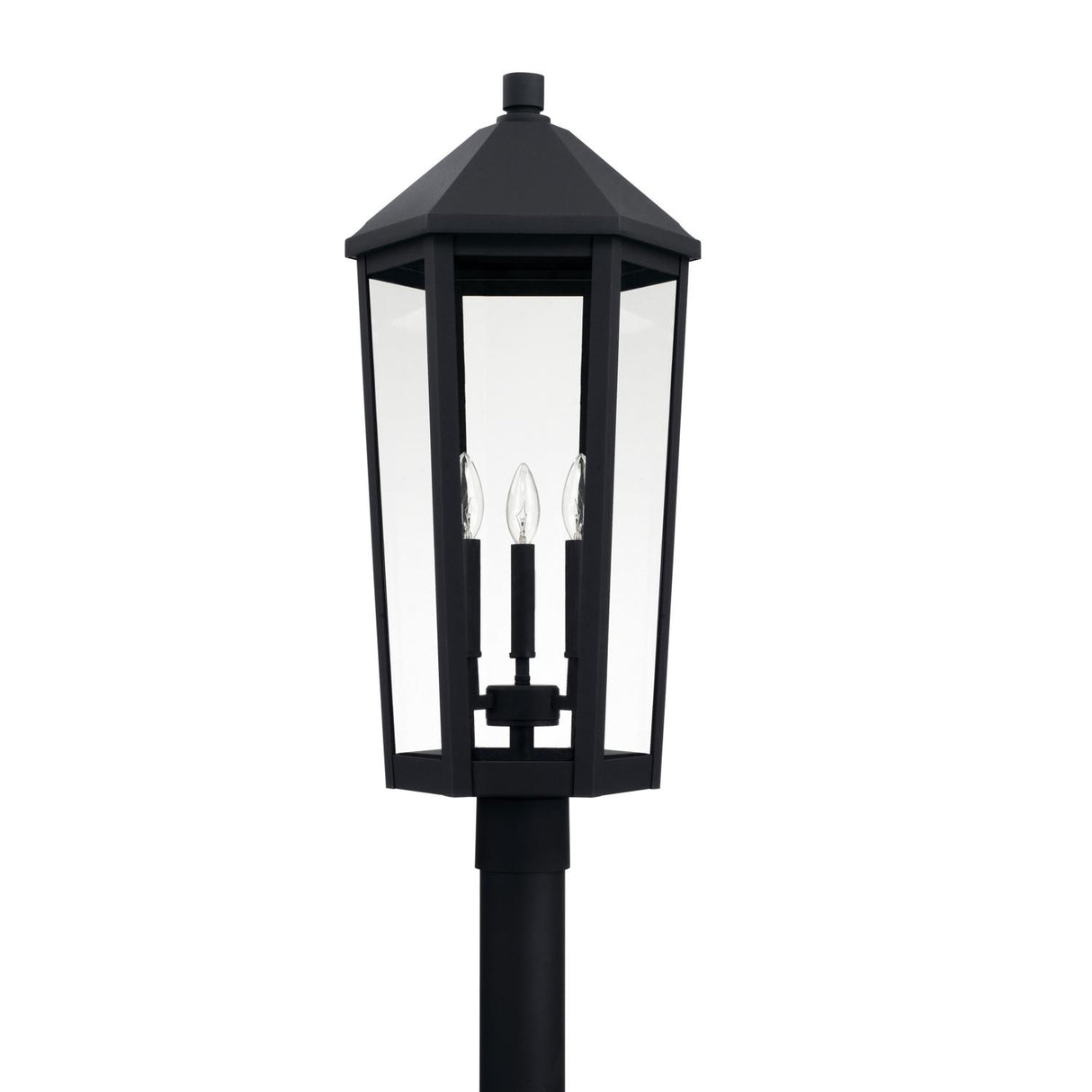 Capital Lighting 926934BK Ellsworth 3 Light Outdoor Post Lantern Black