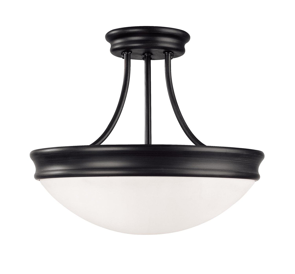 Capital Lighting 2037MB Hansen 3 Light Semi-Flush Matte Black