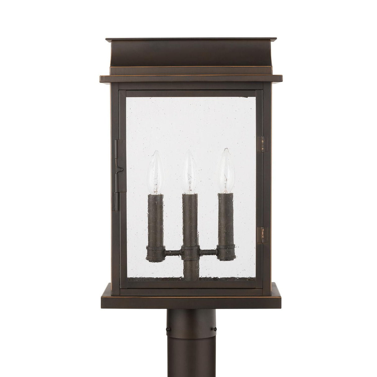 Capital Lighting 936832OZ Bolton 3 Light Outdoor Post Lantern Oiled Bronze