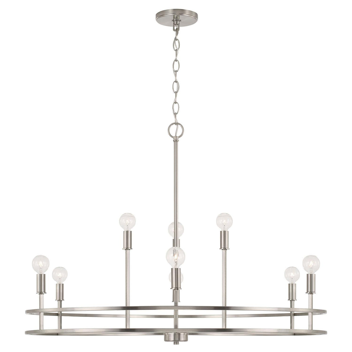 Capital Lighting 448791BN Fuller 9 Light Chandelier Brushed Nickel