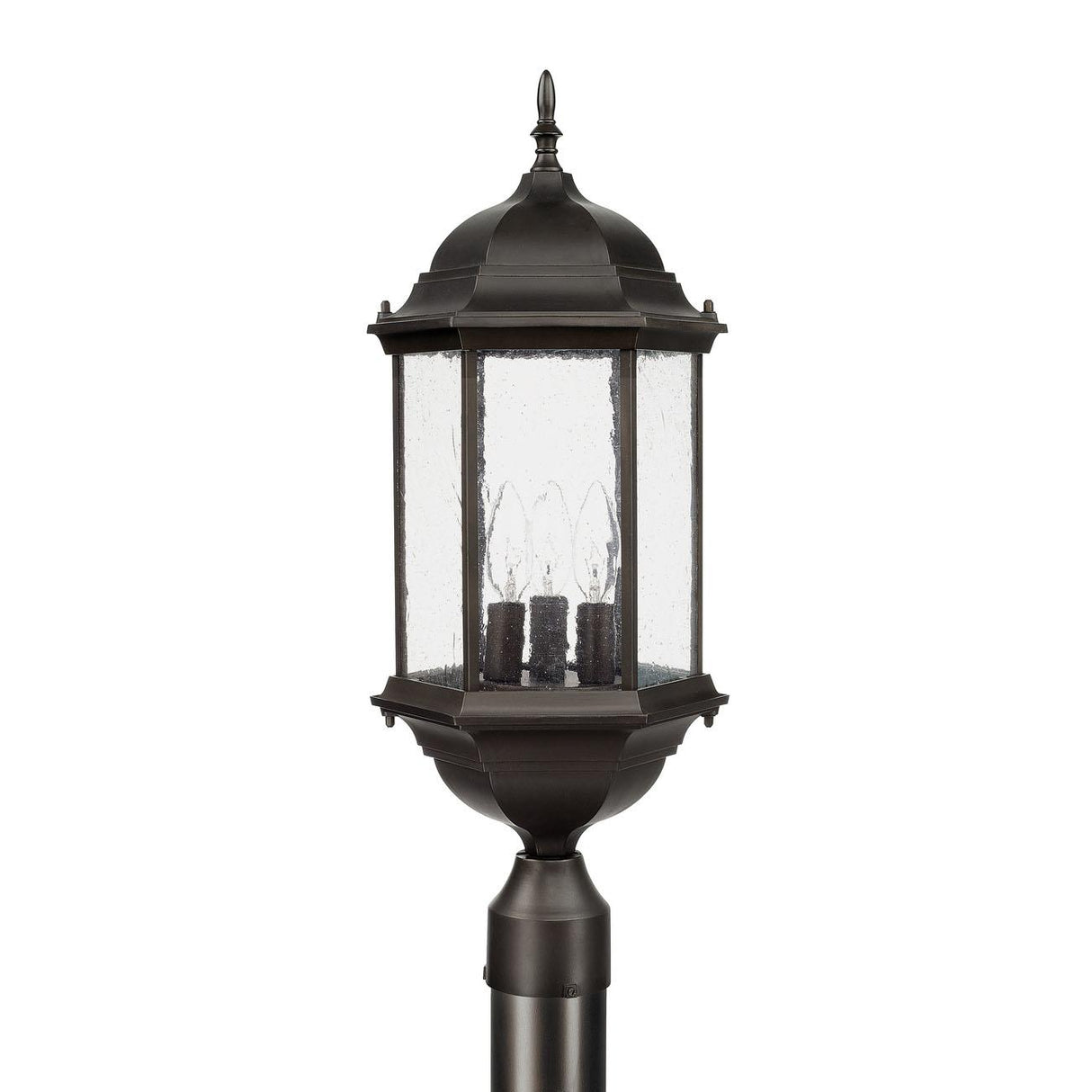 Capital Lighting 9837OB Main Street 3 Light Outdoor Post Lantern Old Bronze