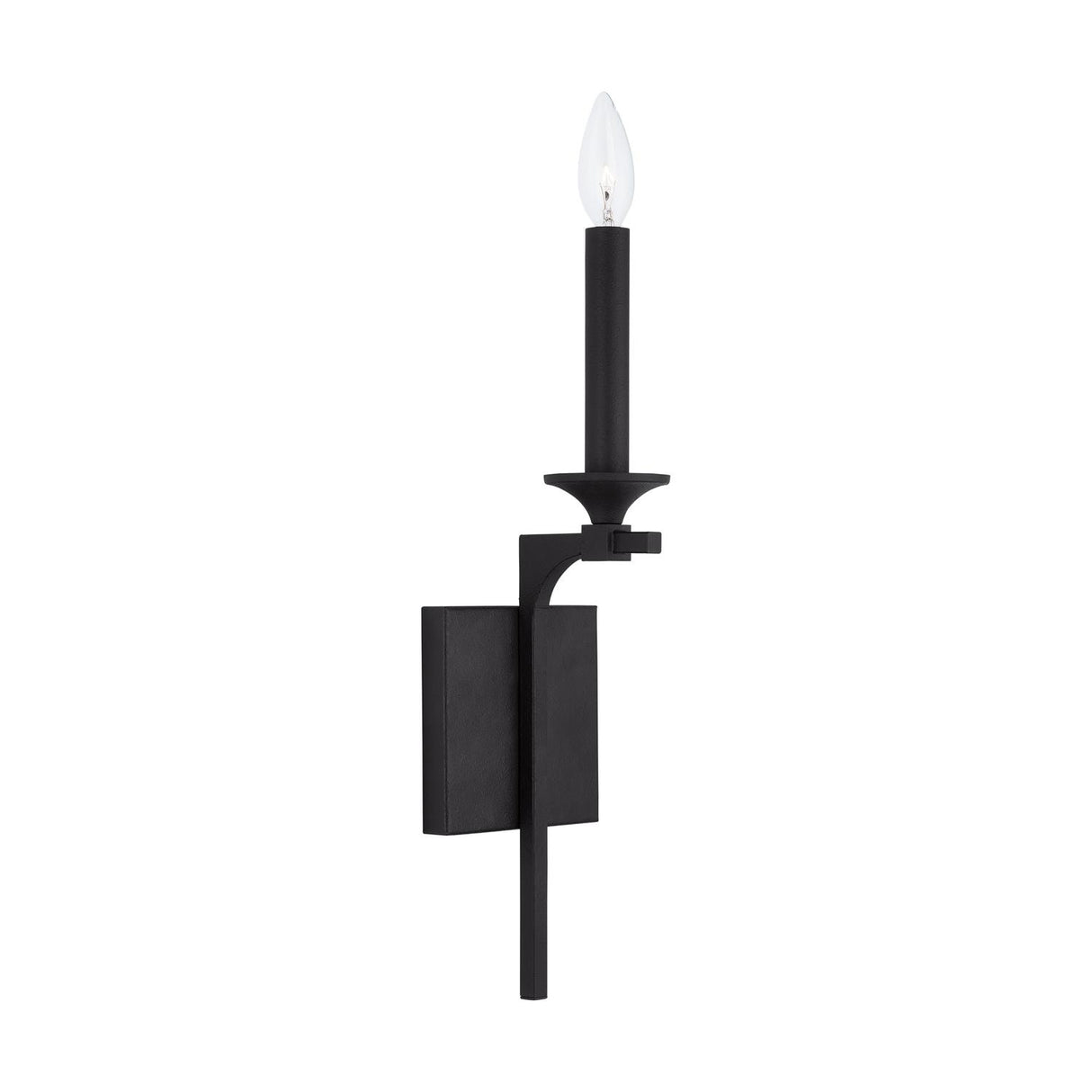 Capital Lighting 637311BI Clint 1 Light Sconce Black Iron