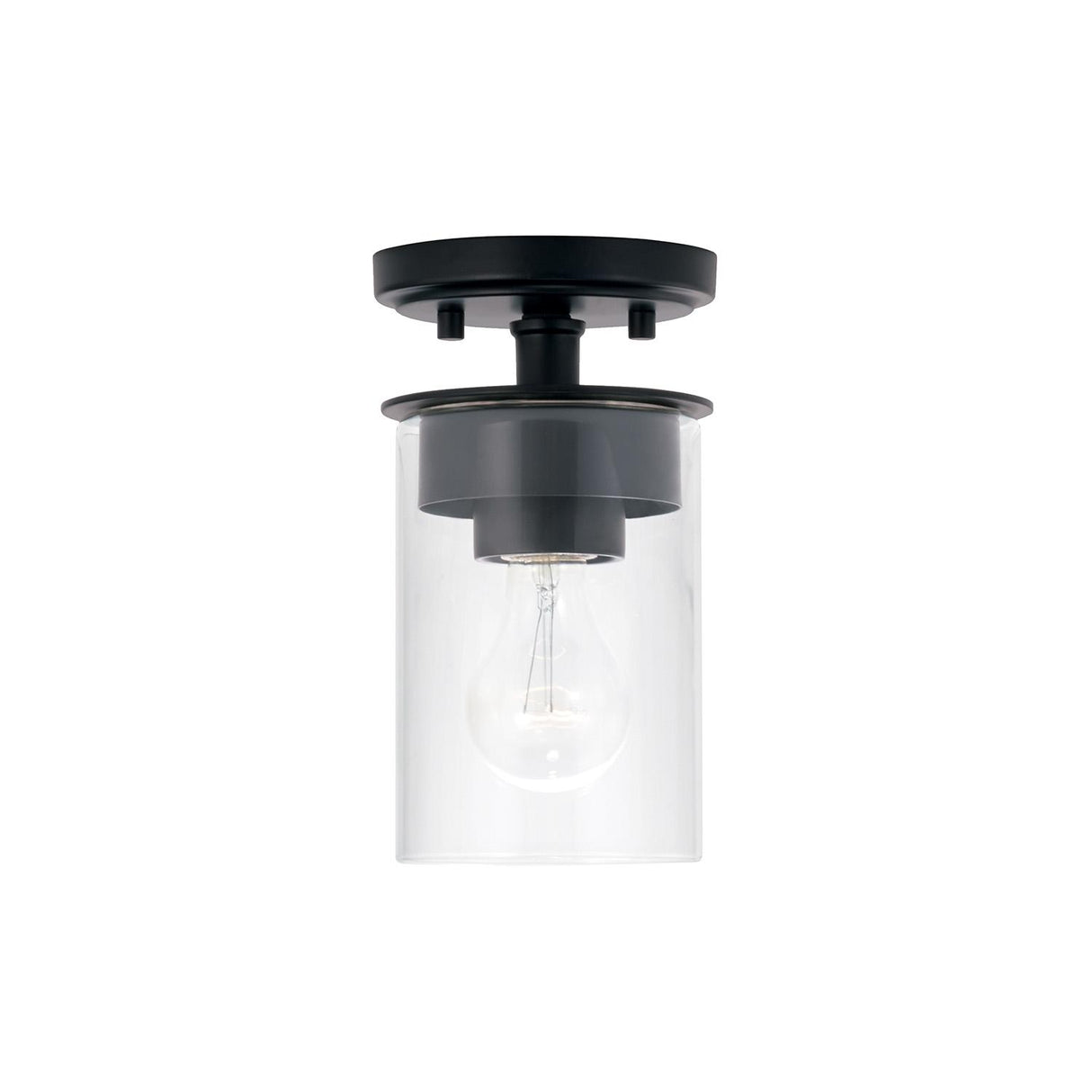 Capital Lighting 246811MB-532 Mason 1 Light Semi-Flush Matte Black