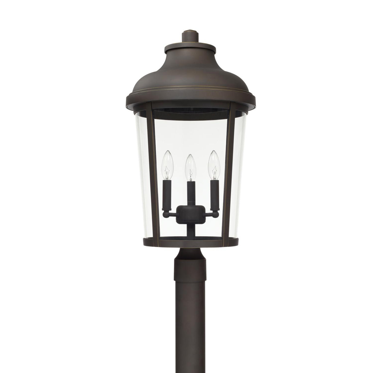 Capital Lighting 927034OZ Dunbar 3 Light Outdoor Post Lantern Oiled Bronze