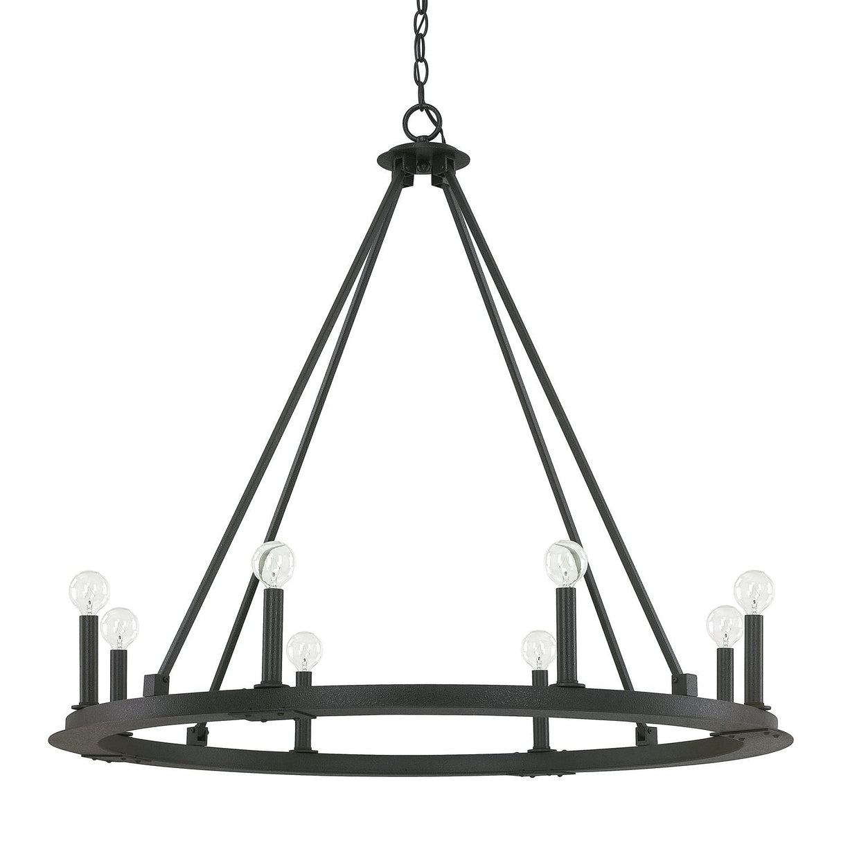 Capital Lighting 4918BI-000 Pearson 8 Light Chandelier Black Iron