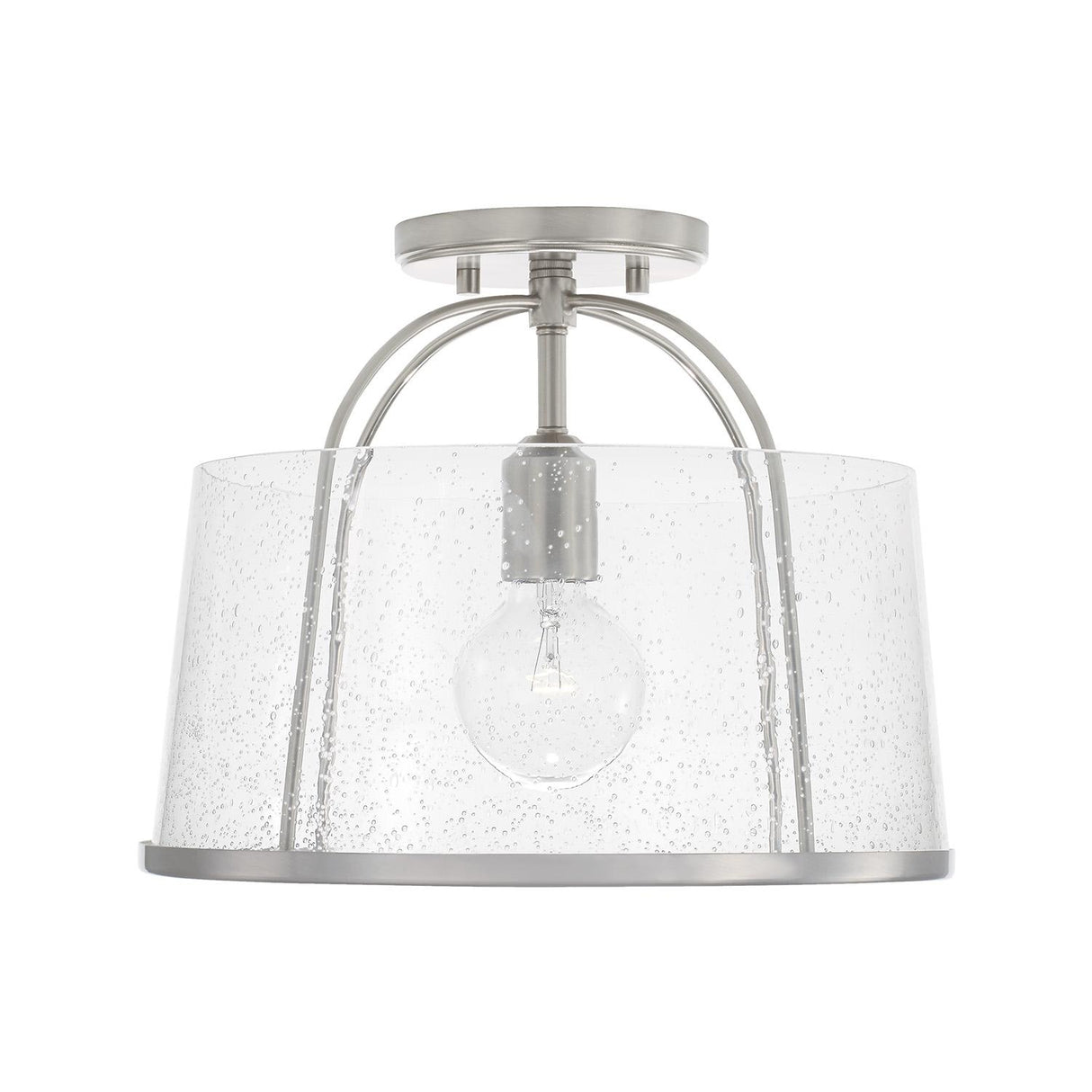 Capital Lighting 247011BN Madison 1 Light Semi-Flush Brushed Nickel