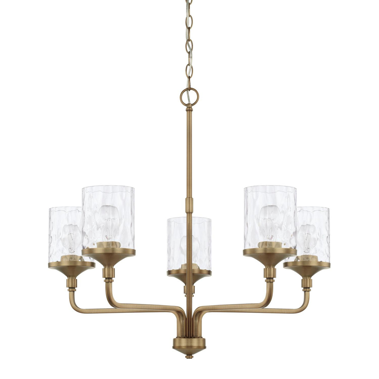 Capital Lighting 428851AD-451 Colton 5 Light Chandelier Aged Brass