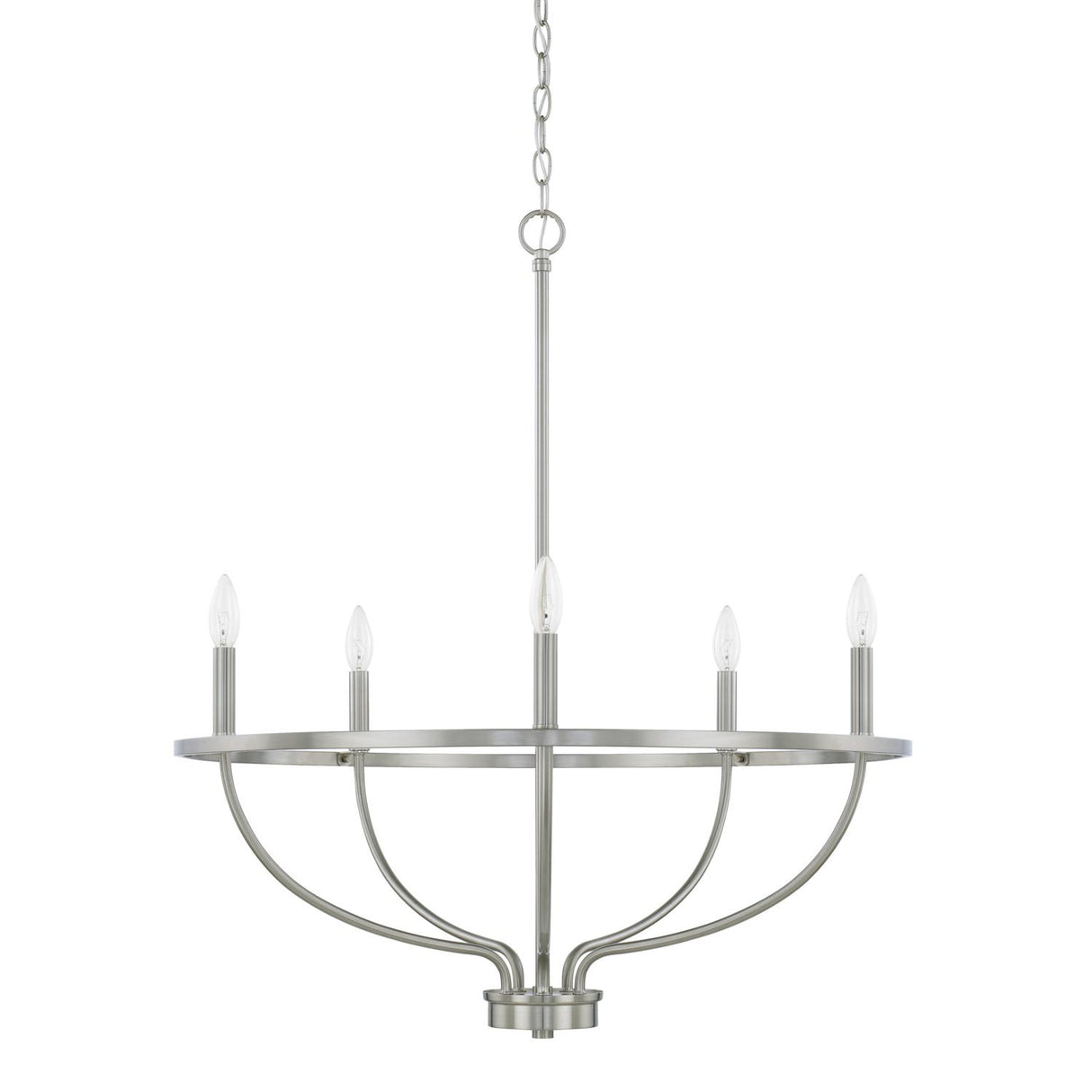 Capital Lighting 428551BN Greyson 5 Light Chandelier Brushed Nickel
