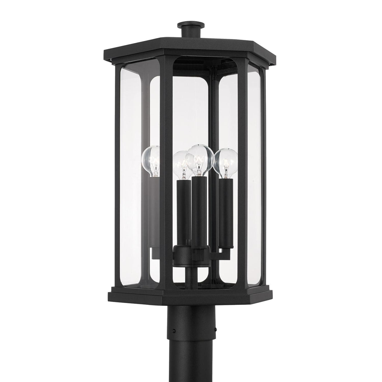 Capital Lighting 946643BK Walton 4 Light Outdoor Post Lantern Black