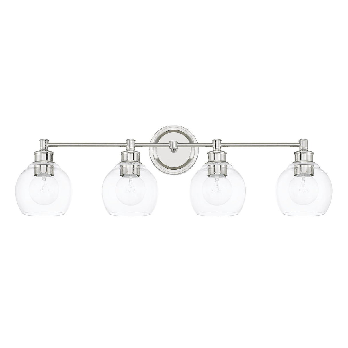 Capital Lighting 121141PN-426 Mid Century 4 Light Vanity Polished Nickel