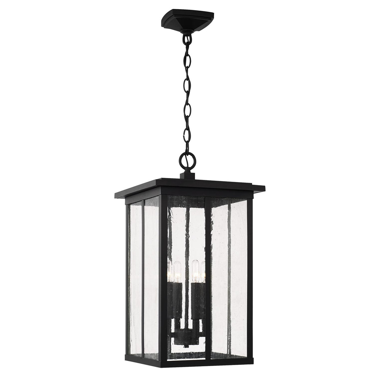 Capital Lighting 943844BK Barrett 4 Light Outdoor Hanging Lantern Black