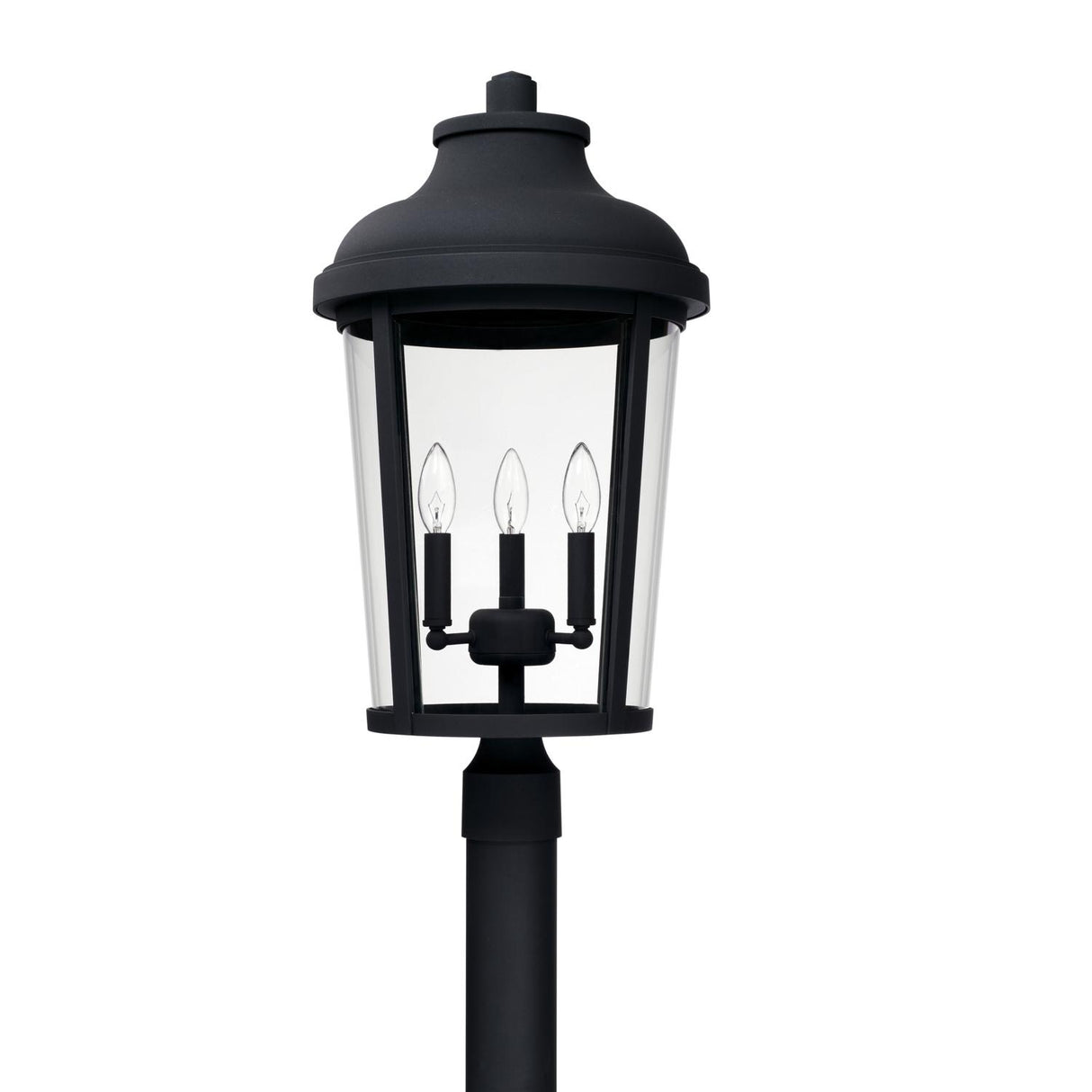 Capital Lighting 927034BK Dunbar 3 Light Outdoor Post Lantern Black