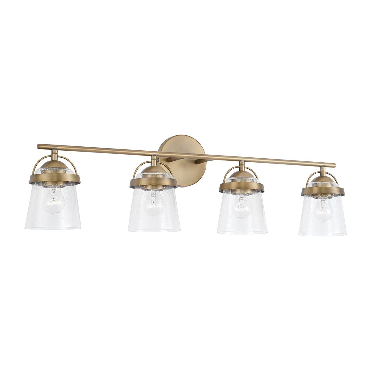 Capital Lighting 147041AD-534 Madison 4 Light Vanity Aged Brass