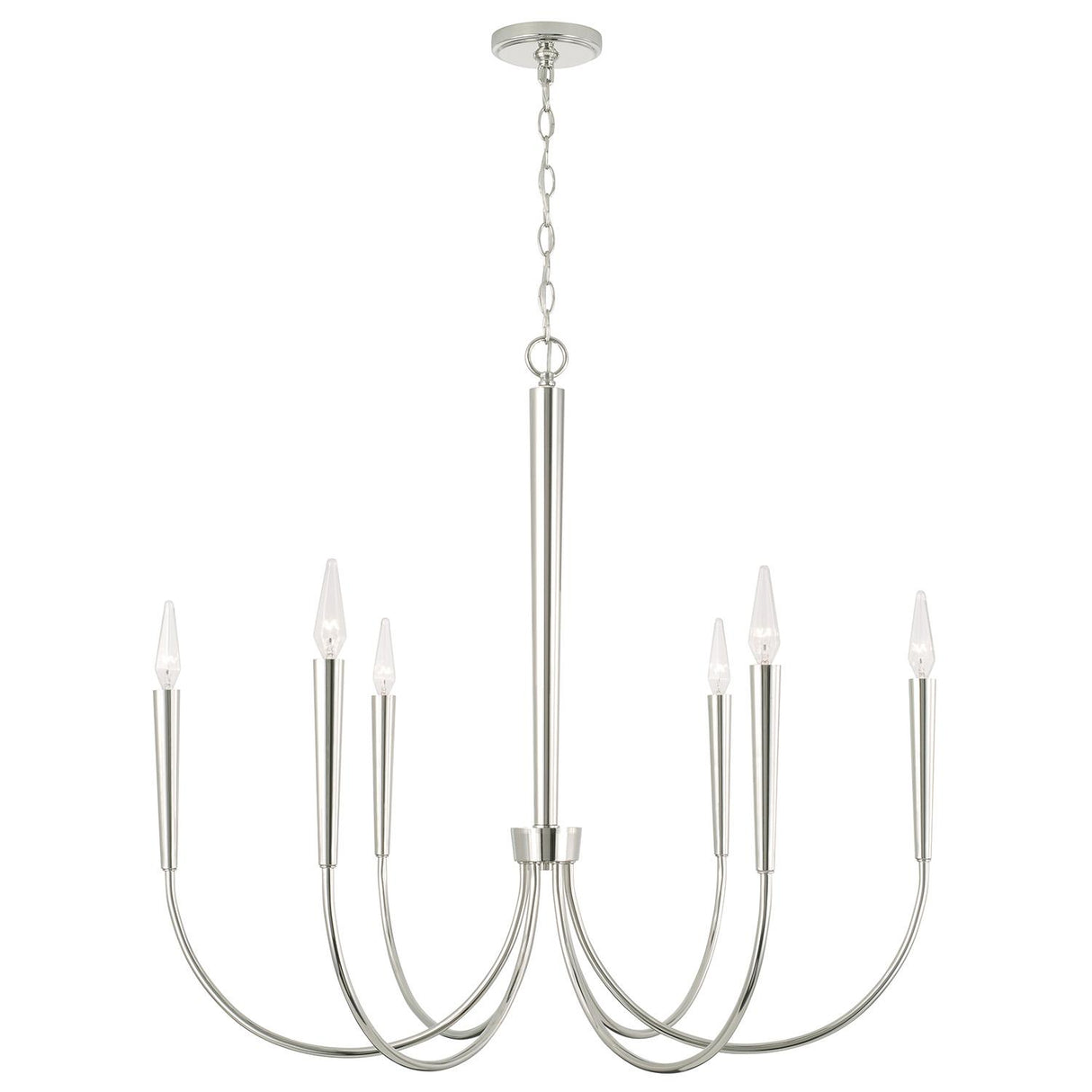 Capital Lighting 445961PN Holden 6 Light Chandelier Polished Nickel
