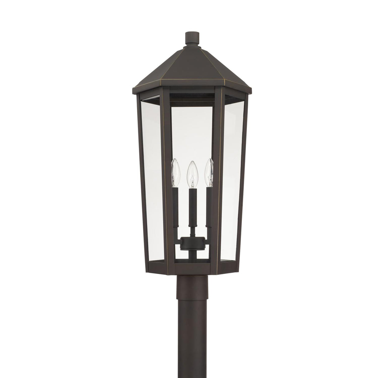 Capital Lighting 926934OZ Ellsworth 3 Light Outdoor Post Lantern Oiled Bronze