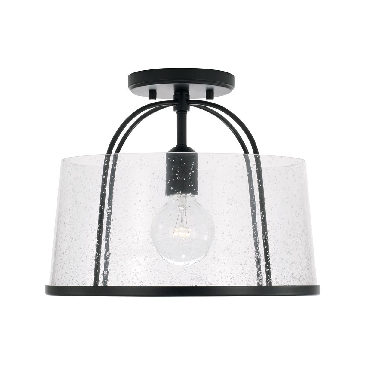 Capital Lighting 247011MB Madison 1 Light Semi-Flush Matte Black