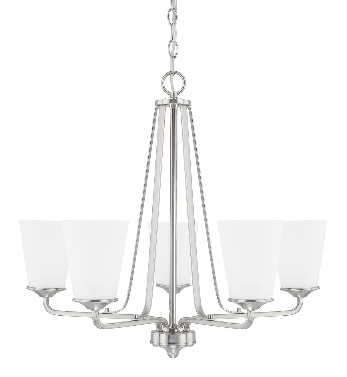 Capital Lighting 414151BN-331 Braylon 5 Light Chandelier Brushed Nickel