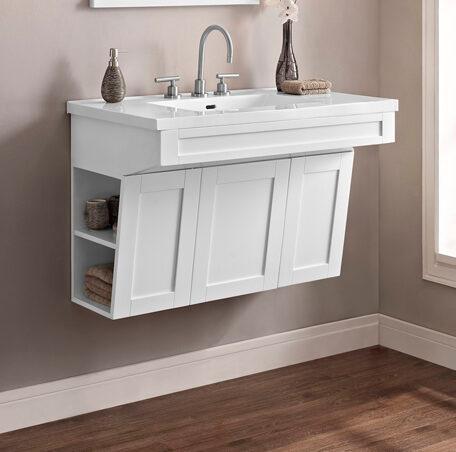 Shaker Americana 36" Wall Mount Vanity - Polar White