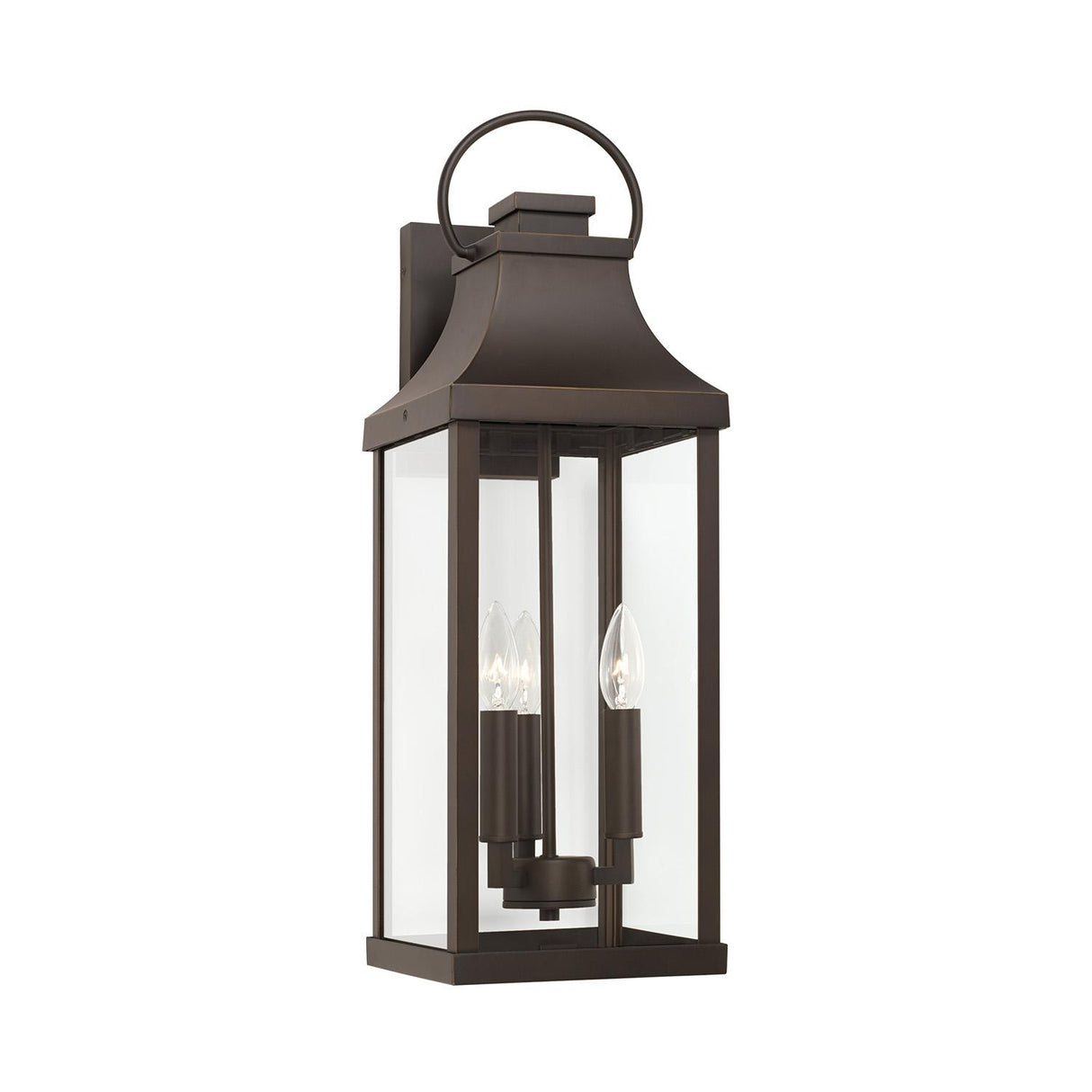 Capital Lighting 946431OZ Bradford 3 Light Outdoor Wall Lantern Oiled Bronze