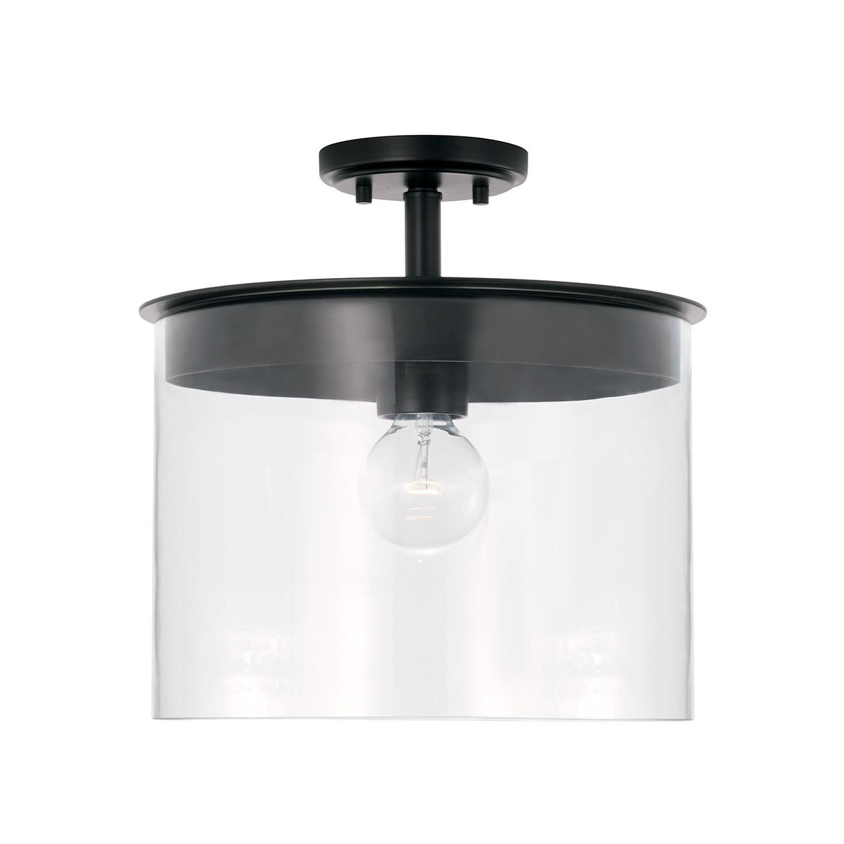 Capital Lighting 246812MB Mason 1 Light Semi-Flush Matte Black