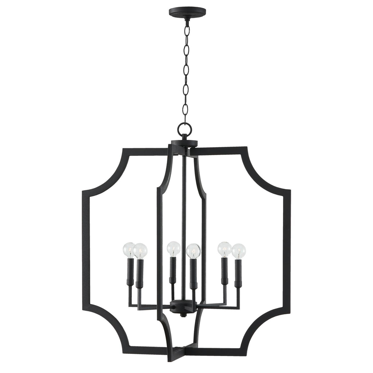 Capital Lighting 526161BI Lesley 6 Light Foyer Black Iron