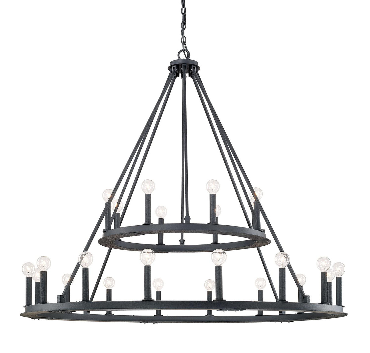 Capital Lighting 4910BI Pearson 24 Light Chandelier Black Iron