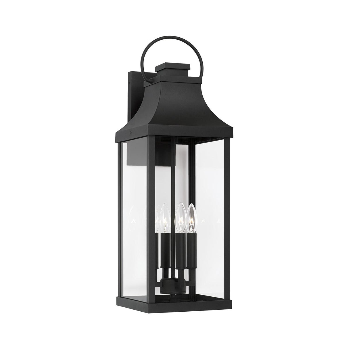 Capital Lighting 946441BK Bradford 4 Light Outdoor Wall Lantern Black